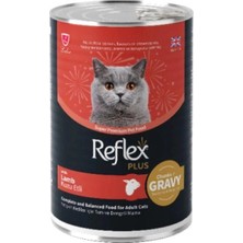 Reflex Plus Gravy Kuzu Etli 400 gr Yetişkin Konserve Kedi Maması