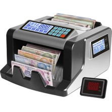 Yıldırım Desteleme ve Karışık Para Sayma Makinesi - Tl - Euro - Usd - Türkçe Sesli Uyarı + Müşteri Ekranı