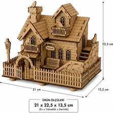 Algwood 3D Ahşap Peri Ledli Dekoratif Ev Maketi - Duvara Asılabilir LED Işıklı Hobi ve Dekor Ürünü - The Forest Spire Wall Light