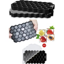 Empressco Kitchen Beauty Petek Şekilli Silikon Buzluk 37LI Kapaklı Kokteyl Meyve Dondurma Sunum Şekilli Buz Kalıbı Ice Cube - Fiyatı, Yorumları