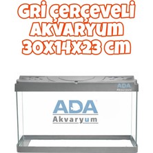Ada Akvaryum Gri Plastik Çerçeveli  Akvaryum 30X23X14 cm