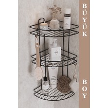 Empressco Eva Metal Tasarım Ömür Boyu Paslanmaz Yapışkanlı Banyo Köşeliği Düzenleyici Şampuanlık Duş Rafı Siyah 2 Adet Lif Kanc - Fiyatı, Yorumları