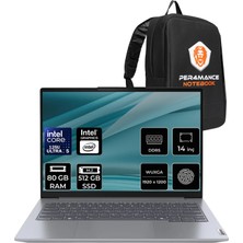 Lenovo Thinkbook 14 Gen 7 Core Ultra 5 125U 80GB Ram 512GB SSD 14" Fhd+ Freedos 21MR0095TRP337 Notebook + Per4 Çanta