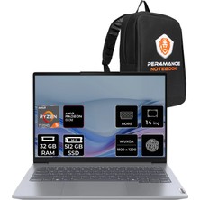 Lenovo Thinkbook 14 Gen 7 Ryzen 5 7535HS 32GB Ram 512GB SSD 14" Fhd+ Freedos 21MV001ATRP317 Notebook + Per4 Çanta