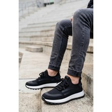 In Step Stratomesh Siyah Kalın Tabanlı Erkek Spor Ayakkabı – Rahat Günlük Sneaker