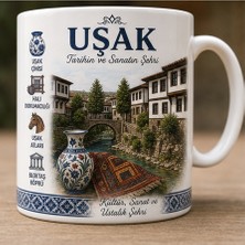 Kadorex Design Türkiye Şehirleri Özel Tasarım Kupa Bardak – Yöresel Kültür ve Lezzet Tasarımlı Koleksiyon (Uşak)
