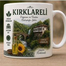 Kadorex Design Türkiye Şehirleri Özel Tasarım Kupa Bardak – Yöresel Kültür ve Lezzet Tasarımlı Koleksiyon (Kırklareli)