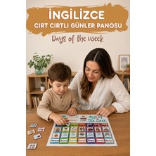 Mini Lingo Ingilizce Günler ve Hava Durumu Tablosu | Okul Öncesi Cırt Cırtlı Eğitici Aktivite Panosu