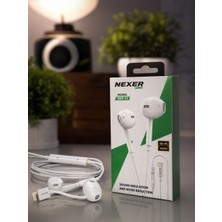 Almanara Project Lightning Kablolu Kulaklık Mikrofonlu Stereo Hi-Fi Ses iPhone Uyumlu 1.2m Beyaz Kulaklık