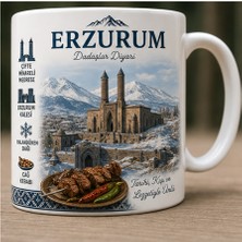Kadorex Design Türkiye Şehirleri Özel Tasarım Kupa Bardak – Yöresel Kültür ve Lezzet Tasarımlı Koleksiyon (Erzurum)
