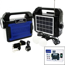 MiraLive 3ın1 - Solar 2in1 El Feneri  - Radyo - Mp3 Bluetooth - Usb/ Tf Port - 2 Parça  Ampul Kablolu - Powerbank (K95)