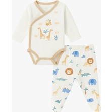 Luggi Baby V Yaka Uzun Kollu Erkek Bebek Takım