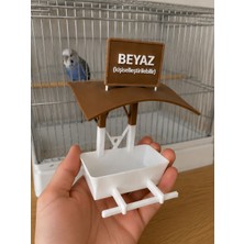 Dekor66 Çite ve Kafese Monte Edilebilir Modern Kuş Evi - Dekoratif Kuş Yuvası ve Yemlik