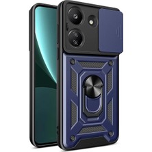 Elif Asya Ceyiz Tekstil Newface Xiaomi Redmi 13C Kılıf Pars Lens Yüzüklü Silikon - Lacivert