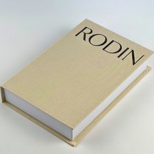 Bak Gel Al Rodın Premium Bez Kaplı Dekoratif Kitap Görünümlü Saklama Kutusu Krem Siyah