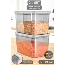 Empressco Meleni Home 2 Adet Etiketli Derin Erzak Saklama Kabı - Büyük Boy Un Bakliyat Kabı Erzak Kutusu Antrasit 5300 ml - Fiyatı, Yorumları