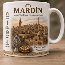 Kadorex Design Türkiye Şehirleri Özel Tasarım Kupa Bardak – Yöresel Kültür ve Lezzet Tasarımlı Koleksiyon (Mardin)