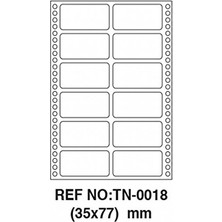 Sahra Lazer Etiket 35X77MM A4 Paket 100 Yaprak Etiket