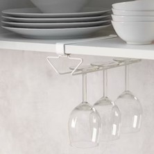 Empressco Ikea 29 cm Rafa Takılabilen Kadeh Tutucu Raf Askısı Çelik Beyaz Şarap Kadehi Askısı - Fiyatı, Yorumları