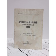 Jeomorfoloji Sözlüğü (Kısmen Yerbilimleri) 1994 ( 2. El Kitap )