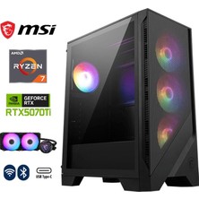 MSI Msı Gzone Pro Amd Ryzen 7 7800X3D / Nvidia Rtx 5070 Ti 16GB / 64GB Ddr5 / 2tb M.2 SSD / 240MM Sıvı Soğutma Gaming Masaüstü Bilgisayar