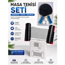Markince Masa Tenisi Seti 6lı Set Masa Tenisi Filesi Raket Top Seti Otomatik Gerdirme Pinpon Net Tüm Masalara Uyumlu