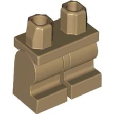 LEGO Minifigür Parçaları: Short Legs, Kısa Bacak, Kısa Ayak: 970CM00 Dark Tan - Koyu Krem