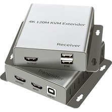 BK Teknoloji HDMI Kvm Extender 120 Metre 4K USB Destekli CAT5E/CAT6 Görüntü Aktarıcı