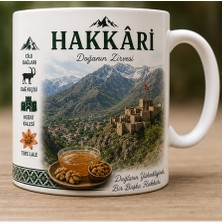Kadorex Design Türkiye Şehirleri Özel Tasarım Kupa Bardak – Yöresel Kültür ve Lezzet Tasarımlı Koleksiyon (Hakkarı)