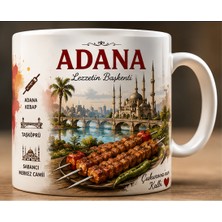 Kadorex Design Türkiye Şehirleri Özel Tasarım Kupa Bardak – Yöresel Kültür ve Lezzet Tasarımlı Koleksiyon (Adana)
