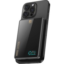 Csmtex Newface PW598 10.000 Mah Dijital Göstergeli 20W Type-C ve 15W Kablosuz Şarj Pd Hızlı Şarj Magsafe Powerbank - Siyah
