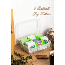 Empressco Porsima 1178 6 Bölmeli Kapaklı Çay Kutusu-Çok Amaçlı Takı Aksesuar Düzenleyici Poşet Bitki Çayı Saklama Kabı - Fiyatı, Yorumları
