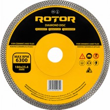 Rotor Ultra Ince Seramik Kesme Diski 180X25,4/22,23 mm – Fayans ve Porselen Kesim
