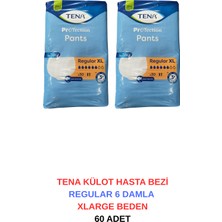 Tena Külot Hasta Bezi Plus 6 Damla Regular Xlarge Beden - 60 Adet