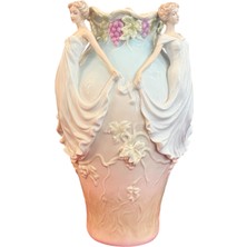 Unicorn Studio Fine Porcelain Kadın Figürlü Vazo - 31 cm x 17 cm