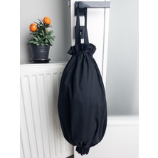 Empressco Yuvol Keten Siyah Kumaş Poşetlik Organizeri 50X35 cm Çift Lastikli Mutfak Poşet Düzenleyici - Fiyatı, Yorumları