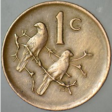 Banknoting Güney Afrika 1 Cent 1987.