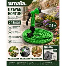 Efa Home 15 Metre 7 Fonksiyonlu Uzayan Bahçe Hortumu Sulama Tabancası Seti