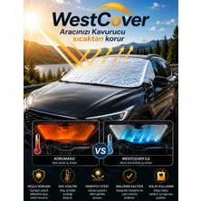WestCover Peugeot 2008 Uyumlu  Ön Cam Güneşliği, Metalize Güneşlik Uv Korumalı Buzlanma Önleyici