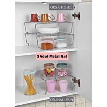 Empressco Orsa Home 3 Adet 31 cm Krom Dolap Içi Düzenleyici Raf,mutfak Organizeri,düzenleyici Raf - Fiyatı, Yorumları