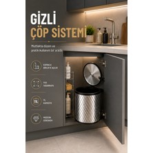 Empressco Sas Haus Banyo, Mutfak Tezgah Altı 11 Litre Metal Çöp Kovası, Krom, Tüm Dolaplara Uyumlu Dolap Içi Çöp Kovası - Fiyatı, Yorumları