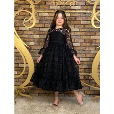 Mj Kids Dantelli Elit Model Çocuk Abiye Elbise