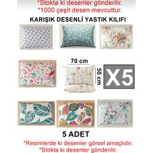 Özkent Ev Tekstil Yastık Kılıfı Desenli 5 Adet