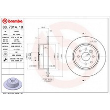 Brembo Zengemtx Arka Fren Aynasi Vectra B 96-02 270 x 10 x 4dl Dolu 90495268