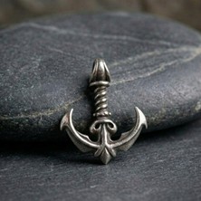 Ebrar Silver Gümüş Çapa Kolye Ucu 925 Ayar Gümüş Çapa Figürlü Unisex Kolye Ucu