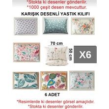 Yastık Kılıfı Desenli 6 Adet