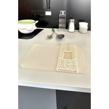 Empressco Beequin Krem Bulaşık Matı Mikrofiber Tezgah Üstü Örtü Kurulama Kurutma Bezi 36X60CM - Fiyatı, Yorumları