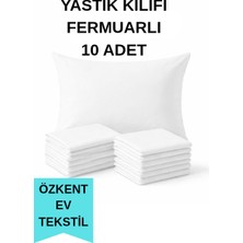 Özkent Ev Tekstil Yastık Kılıfı Beyaz 10 Adet