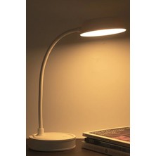 Light Nova Şarjlı Dokunmatik LED Çalışma Okuma Işığı Flexible Masa Lambası 3 Kademeli Beyaz