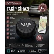 Mega Takip Cihazı Ios Android Uyumlu Motor Araç Taşıt Gps Cihazı Su Geçirmez (5-10 Dakika Aralıklı)